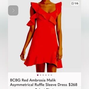 BCBGMaxAzria Vibrant Red Mini Dress
